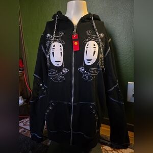 Hot Topic Studio Ghibli Spirited Away No-face Hardware Oversized Hoodie